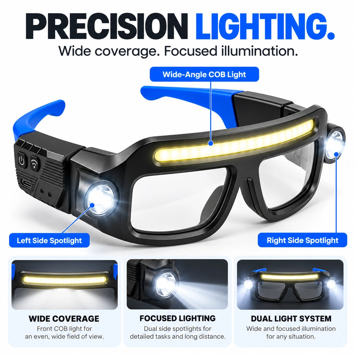 BeamPro™ | Hands-Free LED Light Glasses