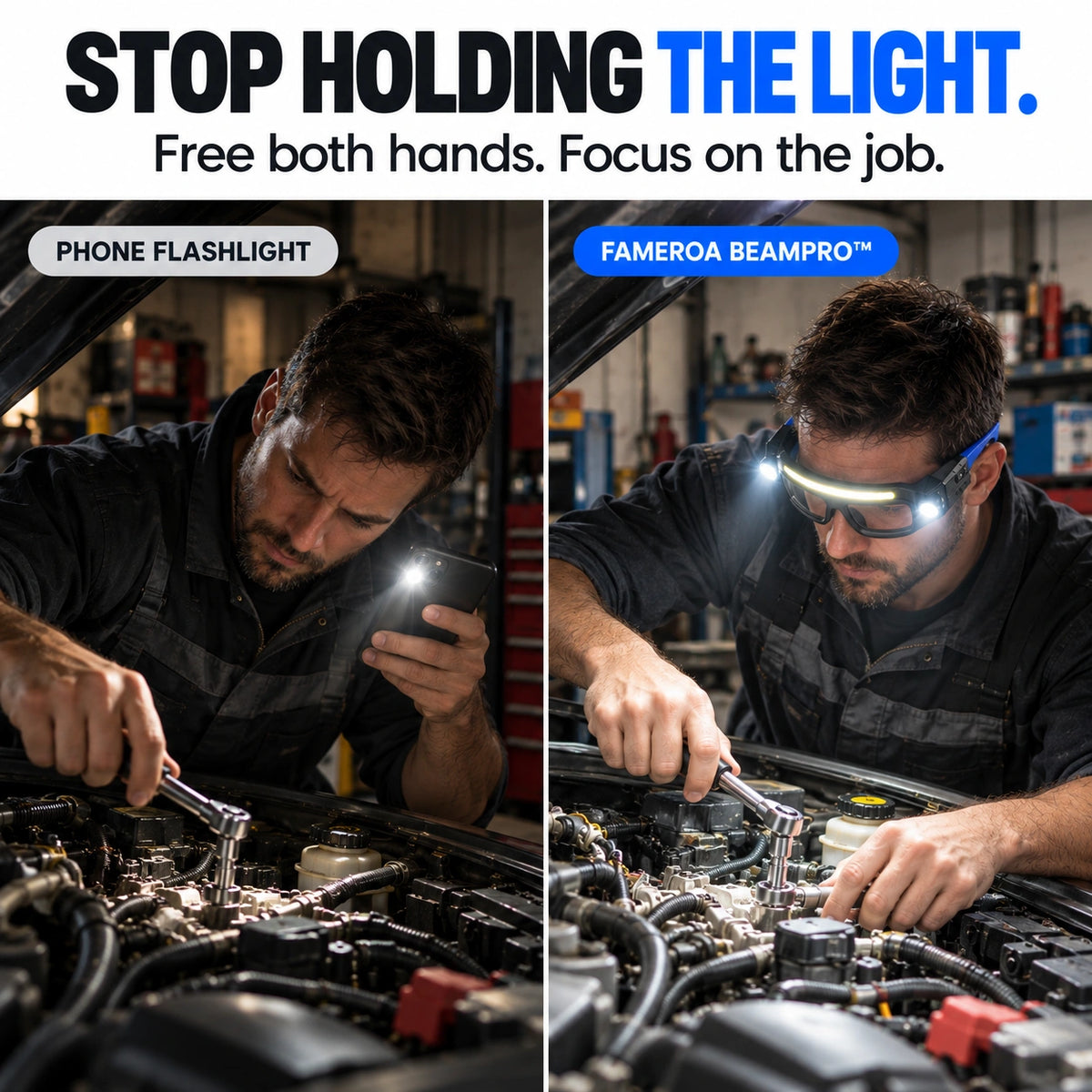 BeamPro™ | Hands-Free LED Light Glasses