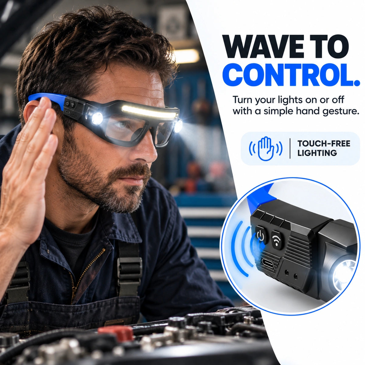 BeamPro™ | Hands-Free LED Light Glasses