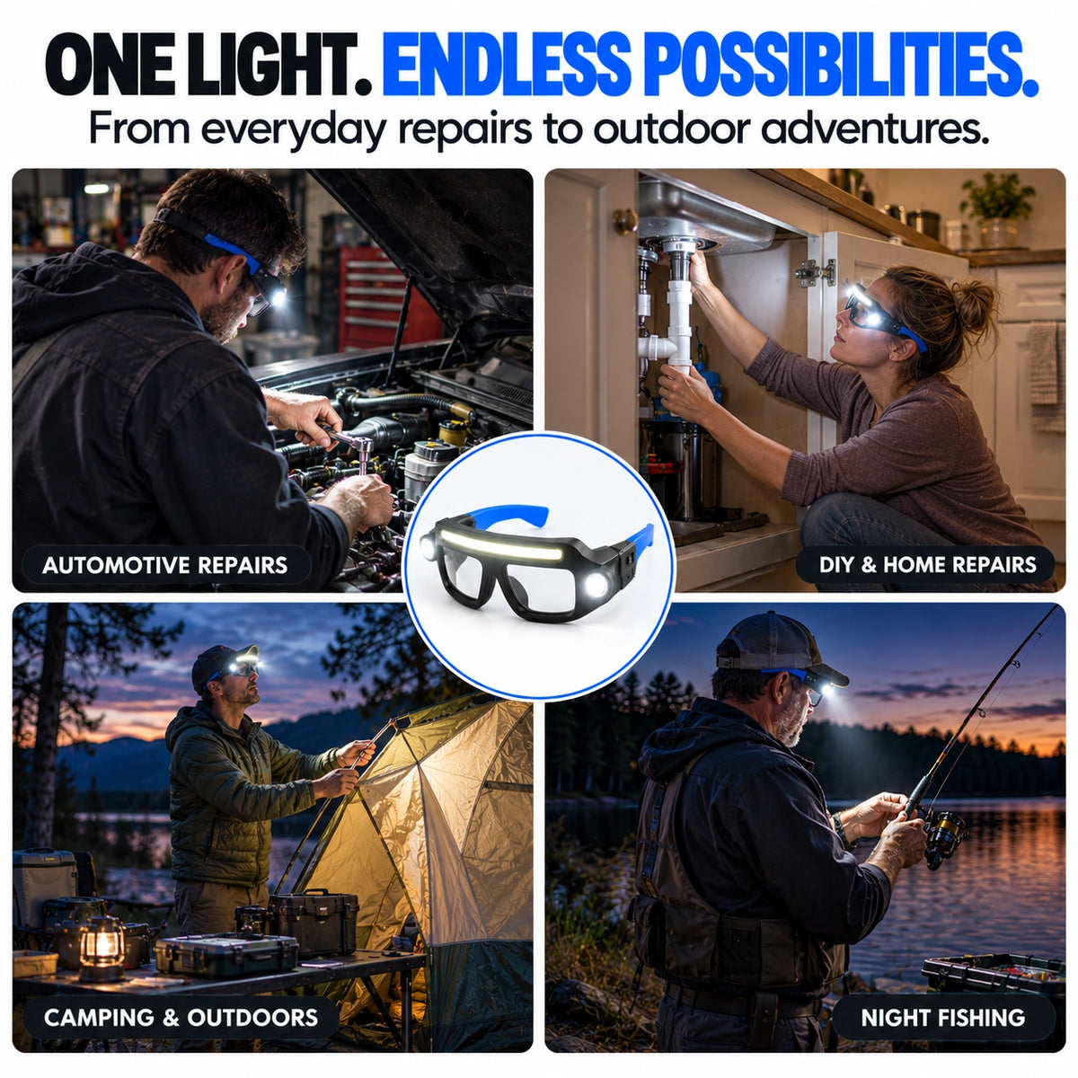 BeamPro™ | Hands-Free LED Light Glasses